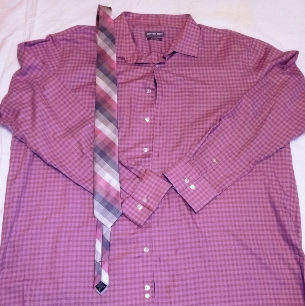 Button down dress shirt with tie